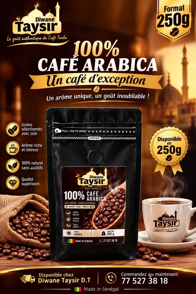 CAFE 100% ARABICA GRAIN 250G