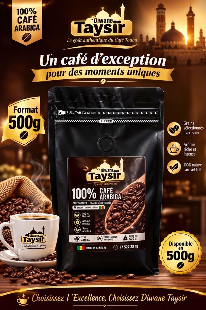 CAFE100% ARABICA GRAIN 500G
